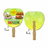 8.875 x 8.375 Inch Custom Imprinted Palm/Leaf Shaped Laminated Hand Fans