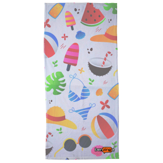 Printed 28x58 Inch Silk Touch Beach Blankets/Towels