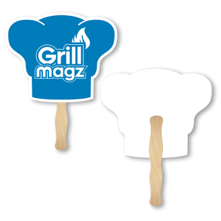 Printed Lightweight Chef Hat Shape Hand Fans