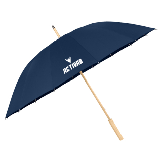 46 Inch Arc Umbrellas with 100 RPET Canopy & Bamboo Handle