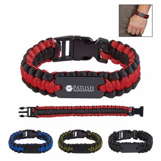 Promotional Paracord Bracelets with Metal Plate