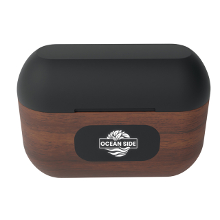 Printed SCX Design™ Walnut Wood Wireless Earbuds and...