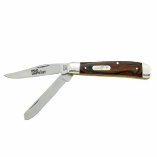 Engraved Buck Trapper Two Blade Pocket Knives