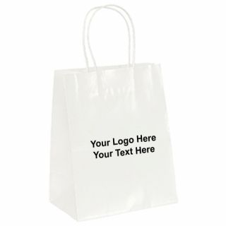 White Gloss Paper Amanda Shopping Bags