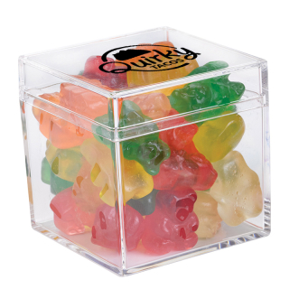 Cube Shaped Acrylic Containers with Candy