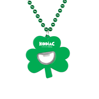 ized Shamrock Bottle Opener Medallion Beads