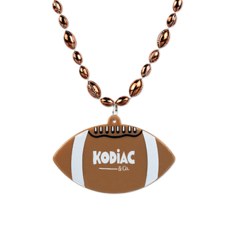 Football Medallions with Football Beads