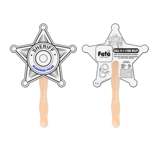 Sheriff Badge Hand Fans
