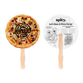 Pizza Shaped Hand Fans