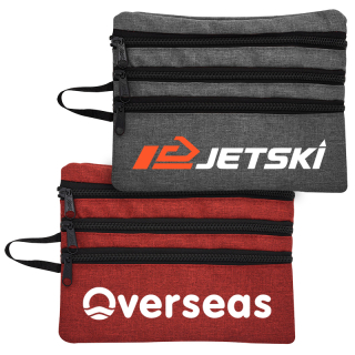 Heathered Tech Accessory Travel Bags