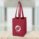 Custom Imprinted Non-Woven 4 Bottle Wine Tote Bags