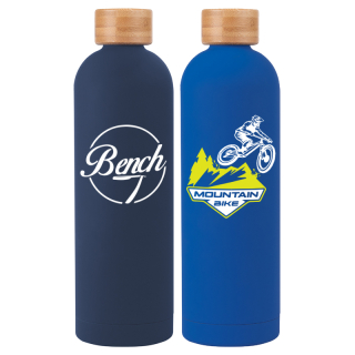 32 Oz Viviane Stainless Steel Bottles with Bamboo...