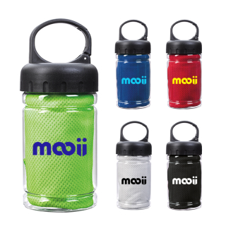 Carabiner Bottles with Cooling Towels