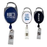Promotional Silver Sport Clip Retractable Badge Reels
