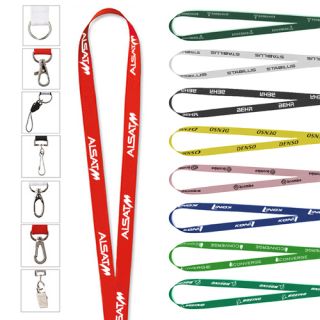 0.75 Inch Promotional Logo Polyester Lanyards