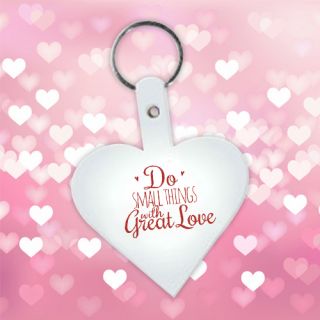 Printed Heart Shaped Flexible Key Tags