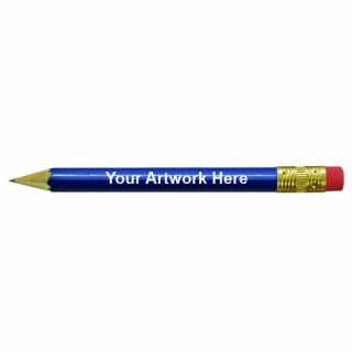 Round Golf Pencil with Erasers