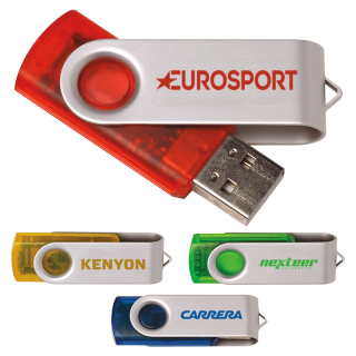 4 GB Translucent Folding USB 2.0 Flash Drives
