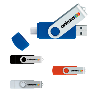 Printed 16 GB On The Go USB 3.0 Type C Flash Drives