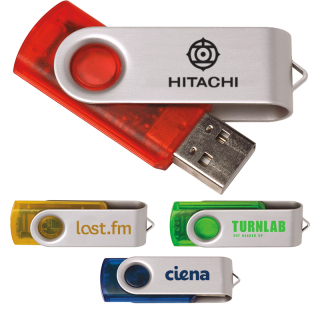 ized 8 GB Translucent Folding USB 2.0 Flash Drives