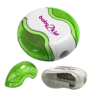 Printed Round Pencil Sharpener Eraser Combos