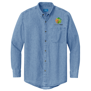 ized Port & Company® Long Sleeve Value Denim Shirts