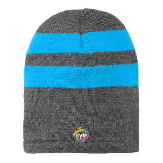 Port & Company® Fleece-Lined Striped Beanie Caps
