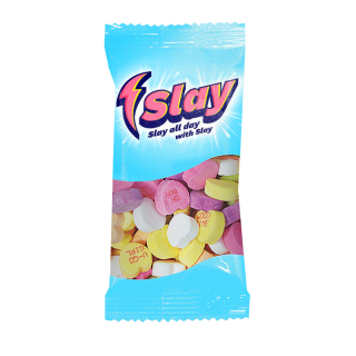 Clear Plastic Snack Pack Bags with Conversation Hearts