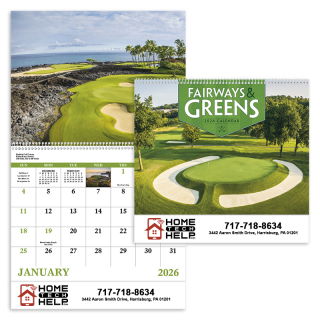 Fairways and Greens Spiral Calendars