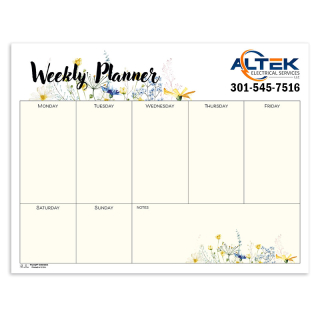Small Weekly Floral Desk Pads