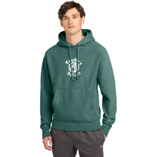 ized Champion® Reverse Weave® Garment-Dyed Hooded...