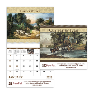 Currier and Ives Spiral Calendars
