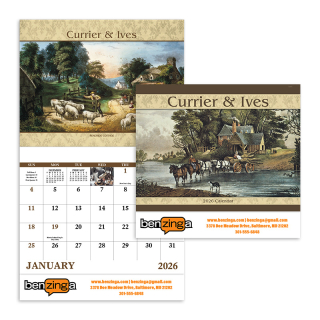 Currier and Ives Stapled Calendars