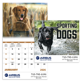 Sporting Dogs Spiral Calendars