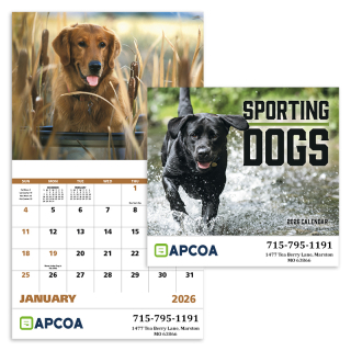 Sporting Dogs Stapled Calendars